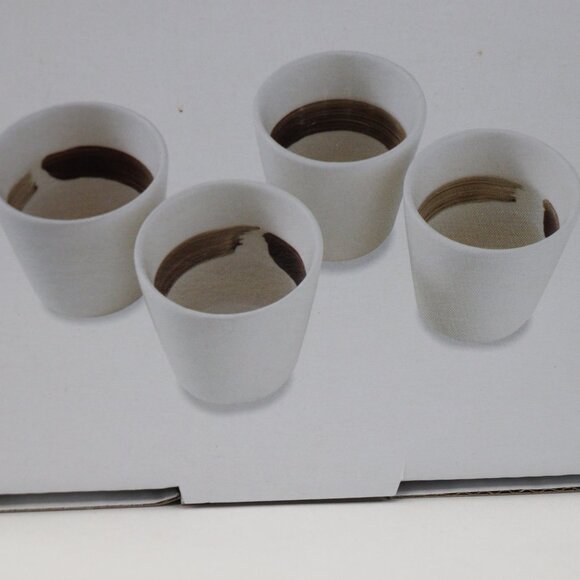 BNIB Epicure Set of 4 Perfect Portions Dessert Cups Gloss White 3 1/4 x 3" - Picture 2 of 6